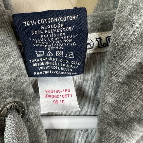 NEW LOVE PINK Y2K 2010 Victoria's Secret Grey Velour Zip Up Jacket Womens M - Picture 8 of 9